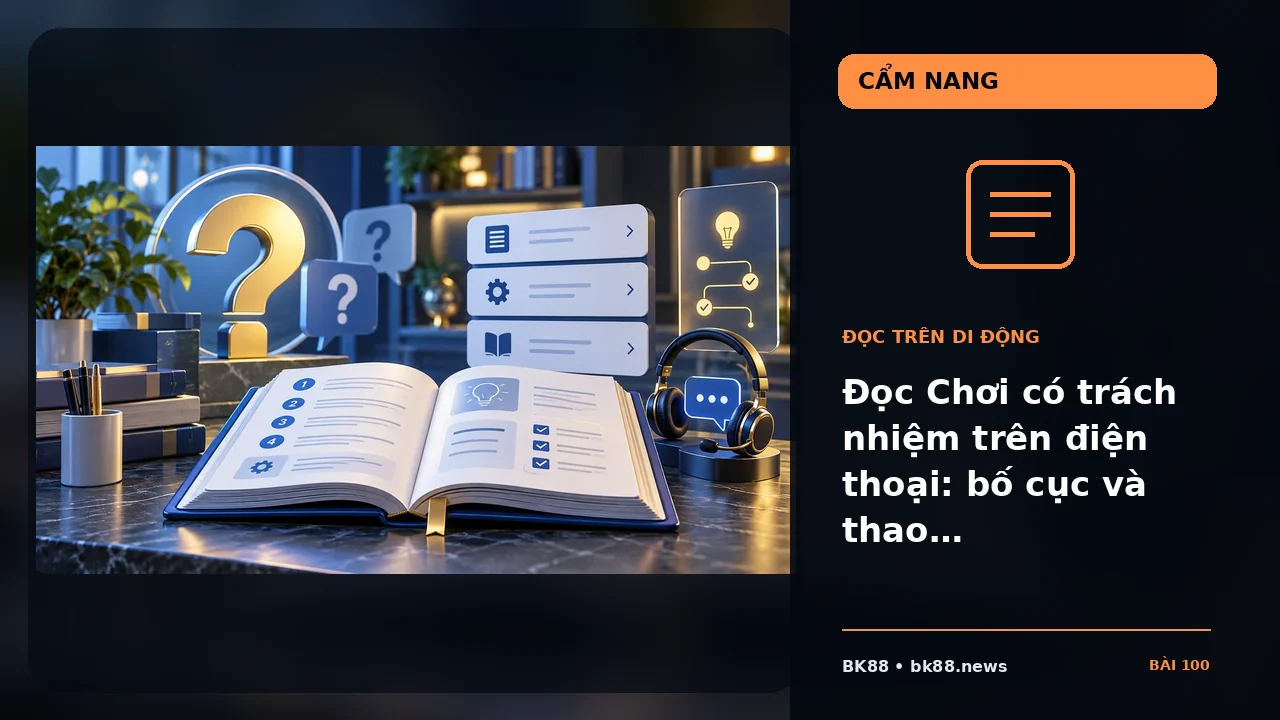 Đọc Chơi có trách nhiệm trên điện thoại: bố cục và thao tác cần biết