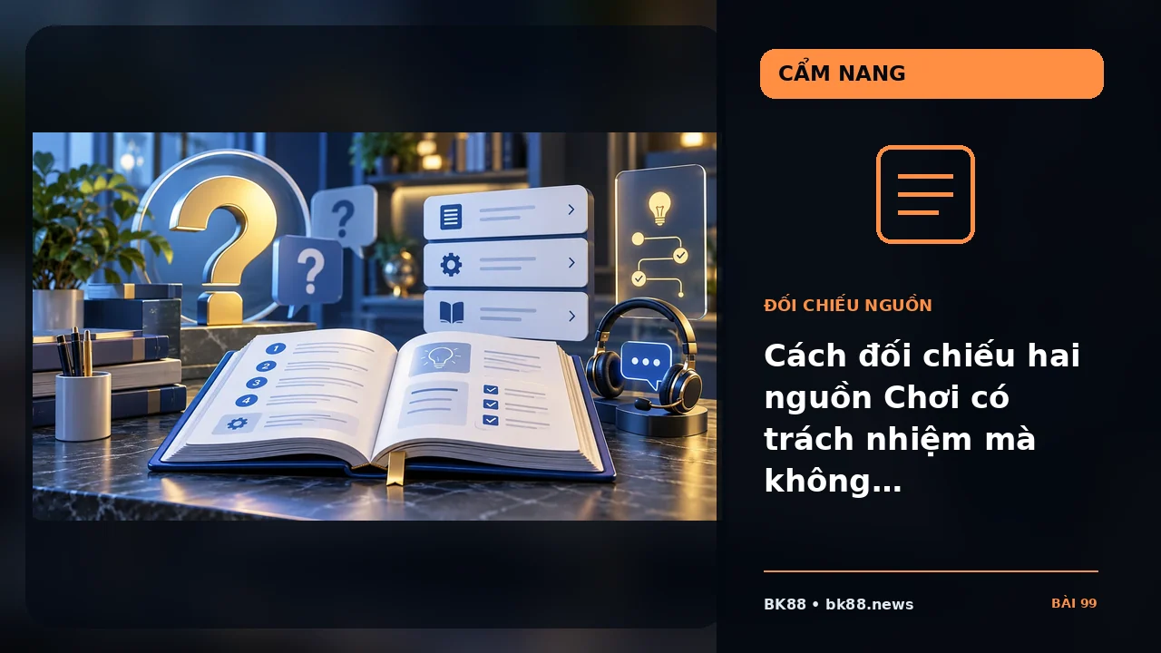 Cách đối chiếu hai nguồn Chơi có trách nhiệm mà không lẫn dữ kiện